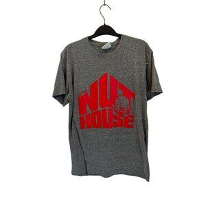 J. America NUT HOUSE Tee T-Shirt Cotton Large Red Logo Size Large